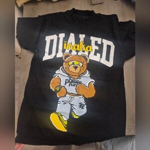 Inaka Power Black Tee with Bear Graphic